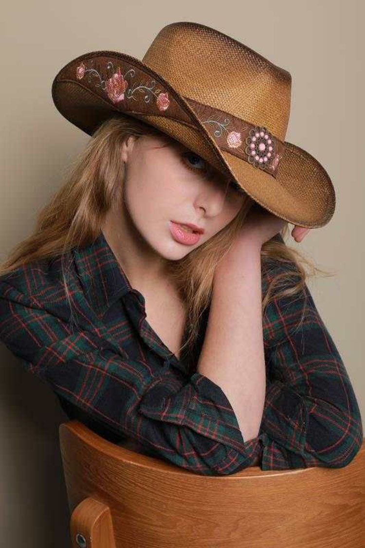 Men Cowboy Mongolian Leather Hat