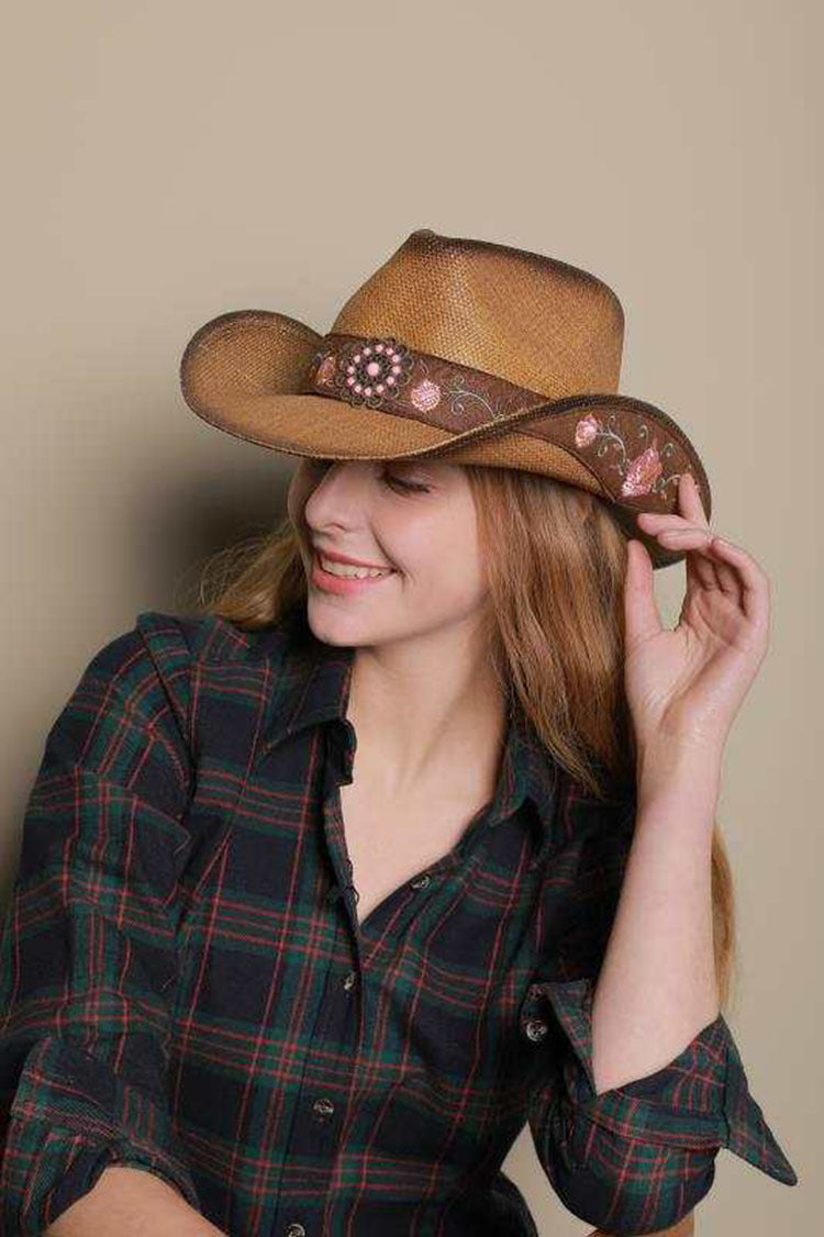 Men Cowboy Mongolian Leather Hat