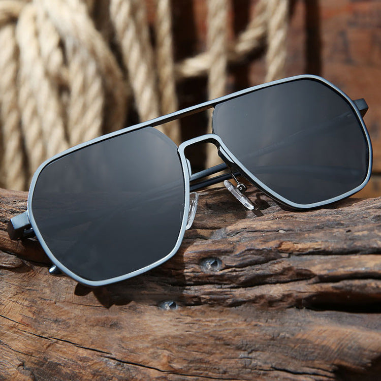 Men's Double Beam Anti UV Trend Sunglasses