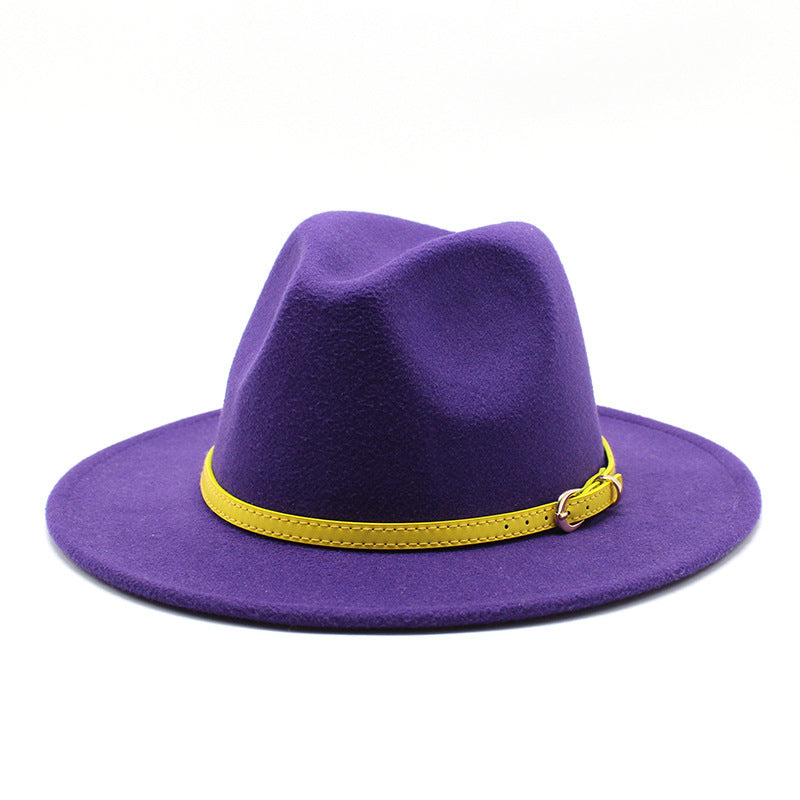 Women Big Brimmed  Felt Woolen Hat