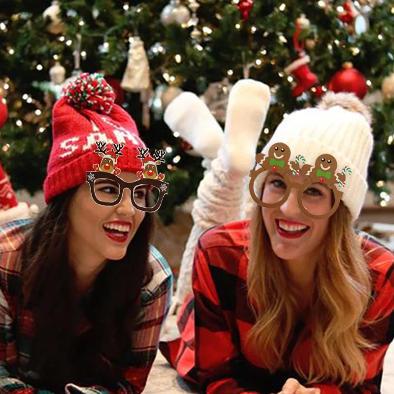 Santa Elk Glasses Frames - Xmas Decorations & Gifts