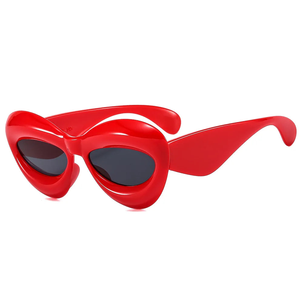 Thick Inflated Frame Shades Sunglasses