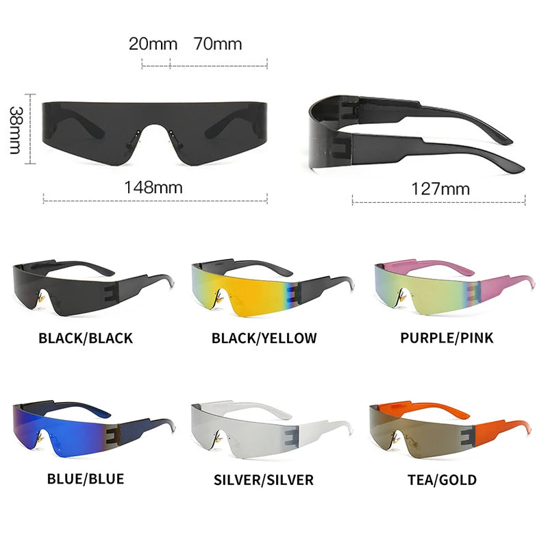 Punk Frameless Sun Glasses