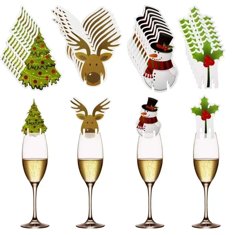 Christmas Santa Wine Glass Hat