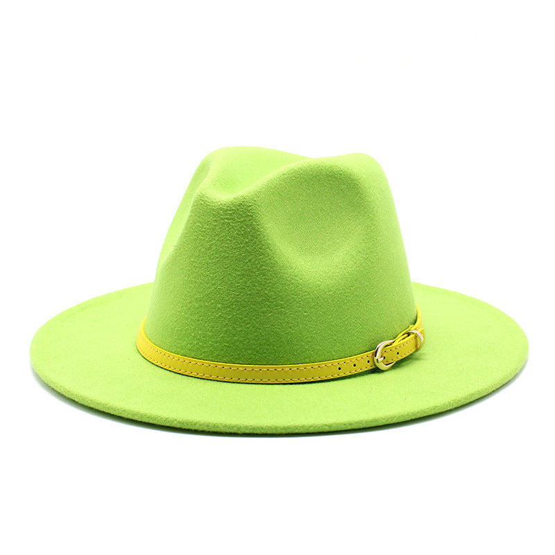 Women Big Brimmed  Felt Woolen Hat