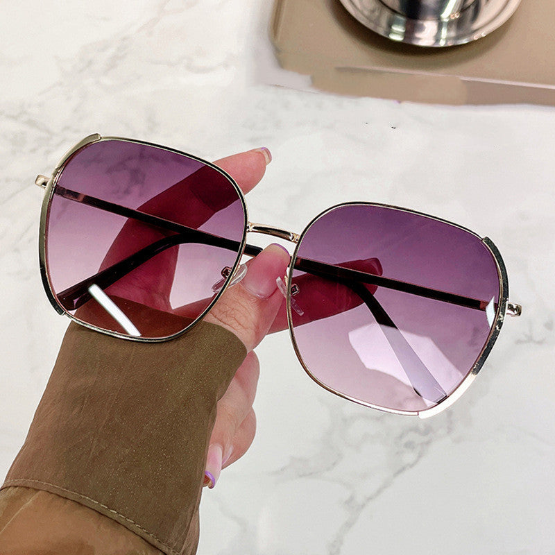 Women's Fashion  Large Face Skinny Sun Glasses
