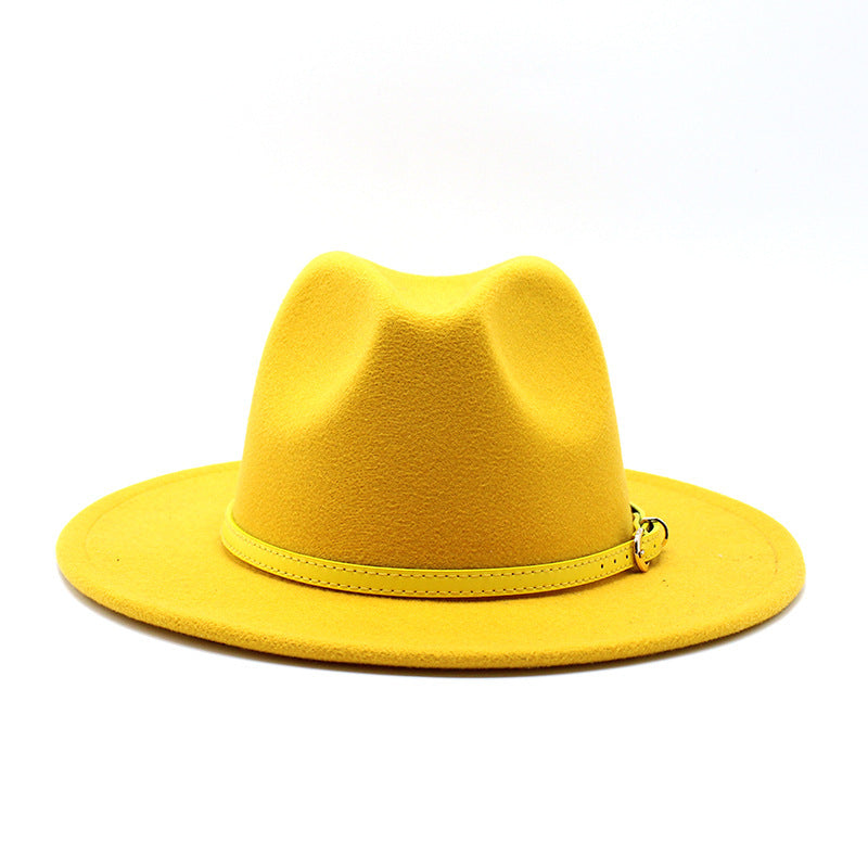 Women Big Brimmed  Felt Woolen Hat