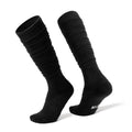 Extra Long Bunching Socks Adult Rugby Socks Thickened Shock-absorbing Terry Cotton Stockings Black And White Socks