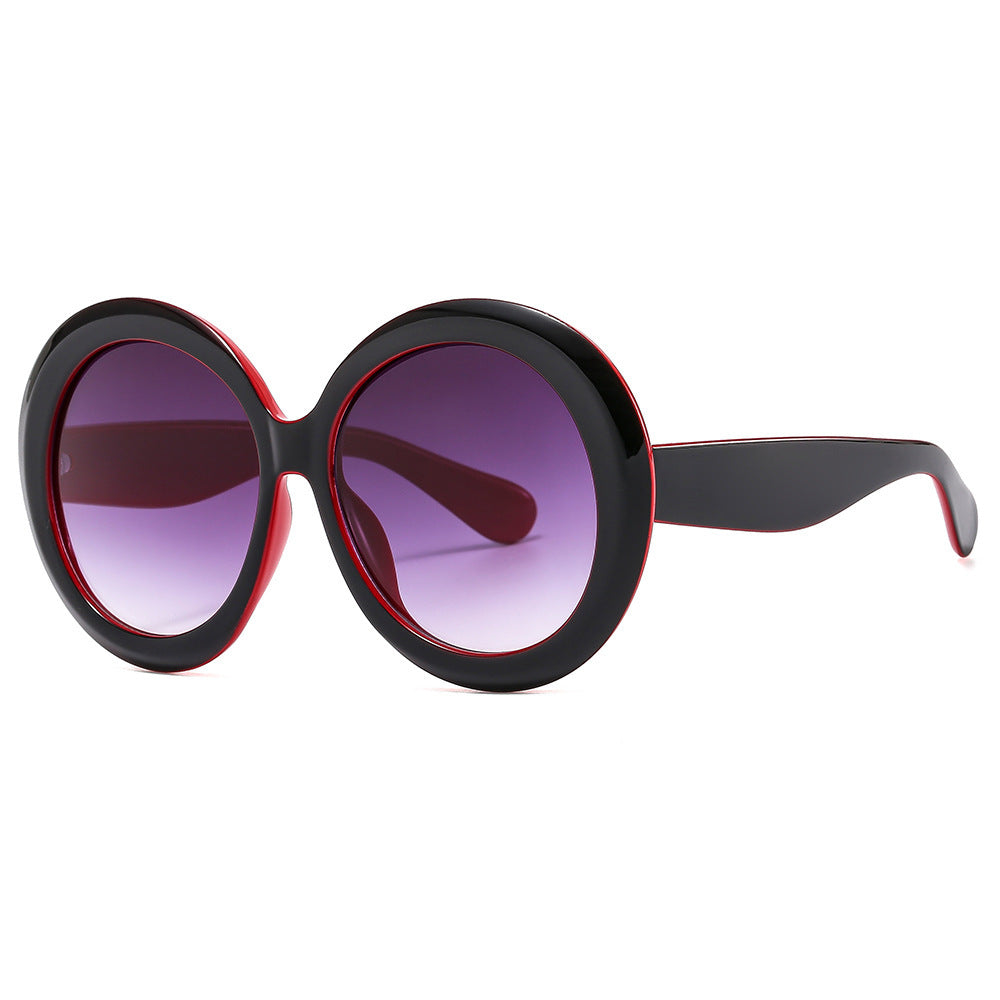 Fashion  Round Frame Large Sunglasses