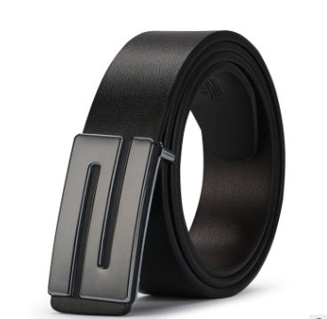 Men Smooth PU Leather Belt