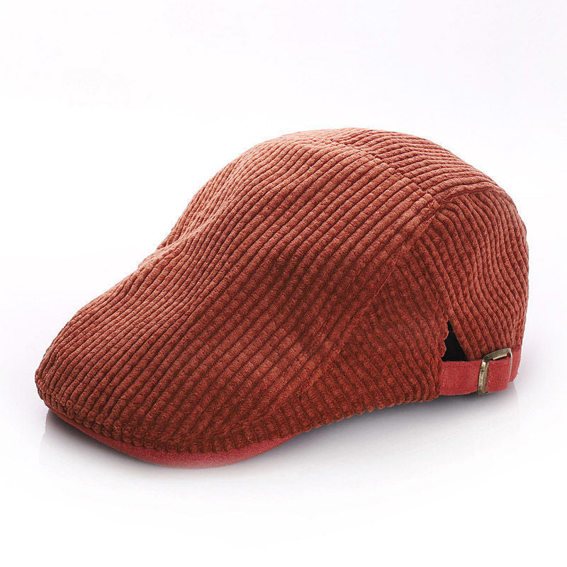 Girl Compatable Beret Corduroy  Warm Hat