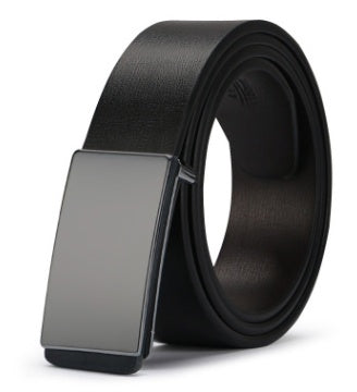 Men Smooth PU Leather Belt
