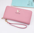 Women Leather Long Zipper Purses