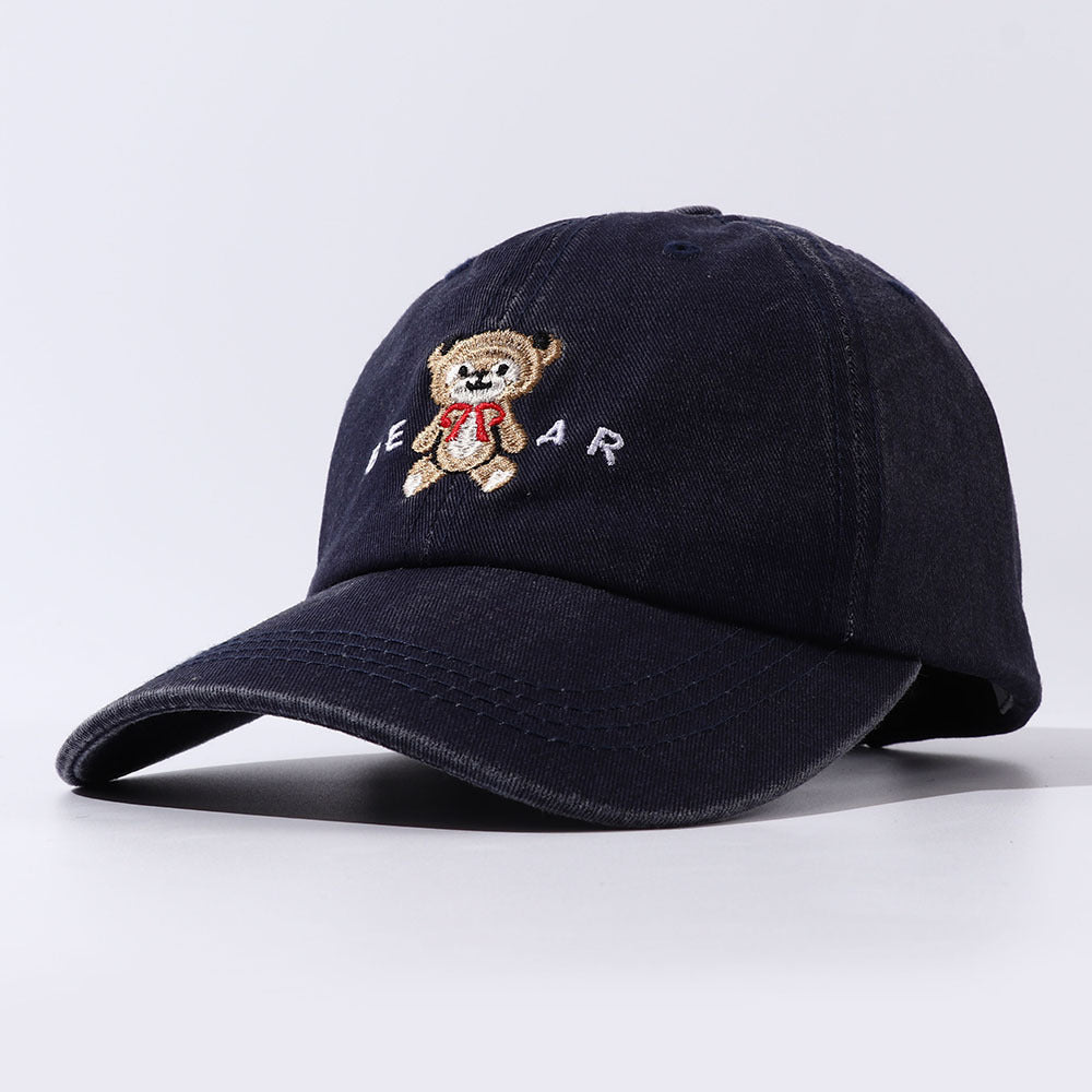 Women Bear Cartoon  Embroidery  Hip Hop Hats