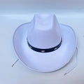 Western Five Nail Cowboy Hat One-time Forming Big Edge Children's Polyester Felt Hat