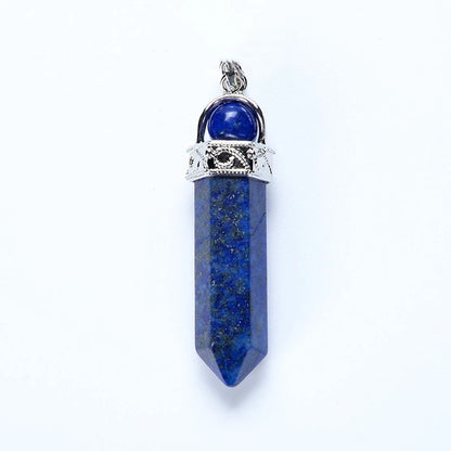 Men Reiki Point Raw Gem Necklace