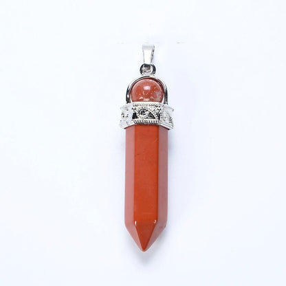 Men Reiki Point Raw Gem Necklace