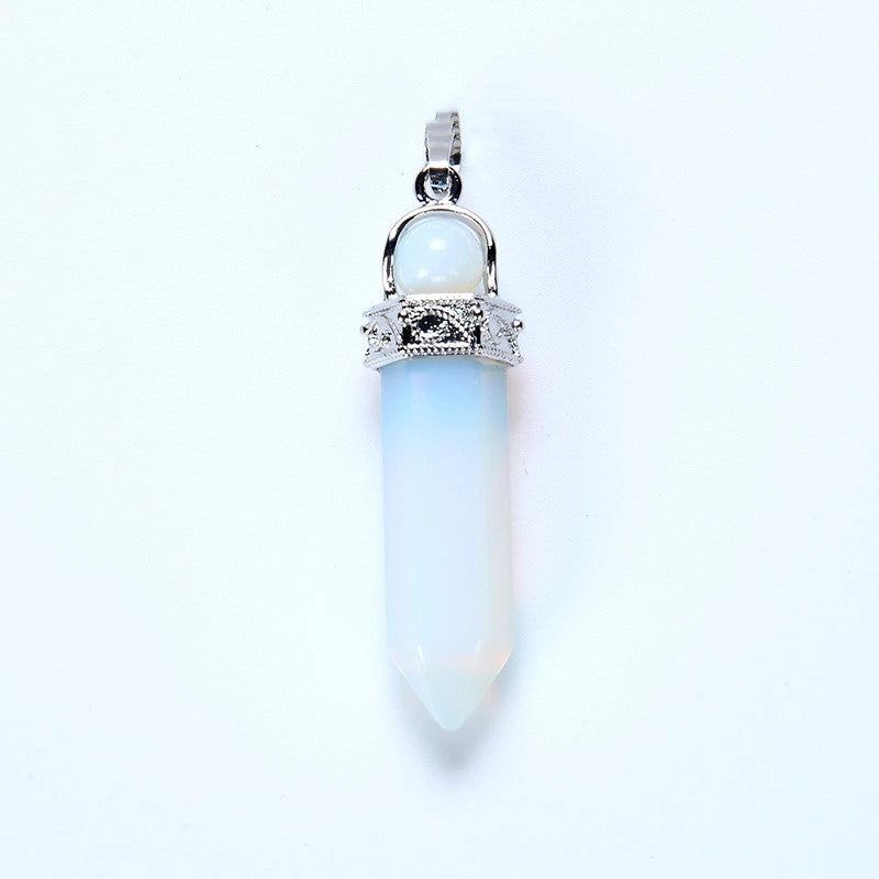 Men Reiki Point Raw Gem Necklace