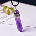 Men Reiki Point Raw Gem Necklace