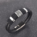 Men Braid Woven Leather Fashion  Bracelet