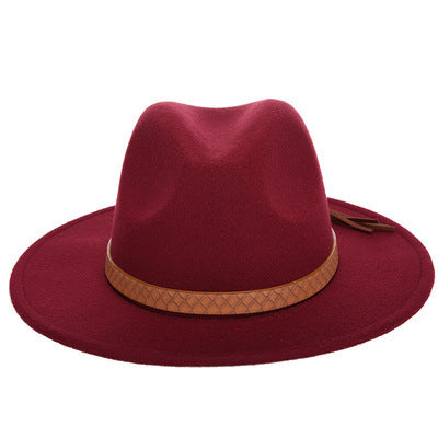 Female Woolen Jazz  Fashion Top Hat