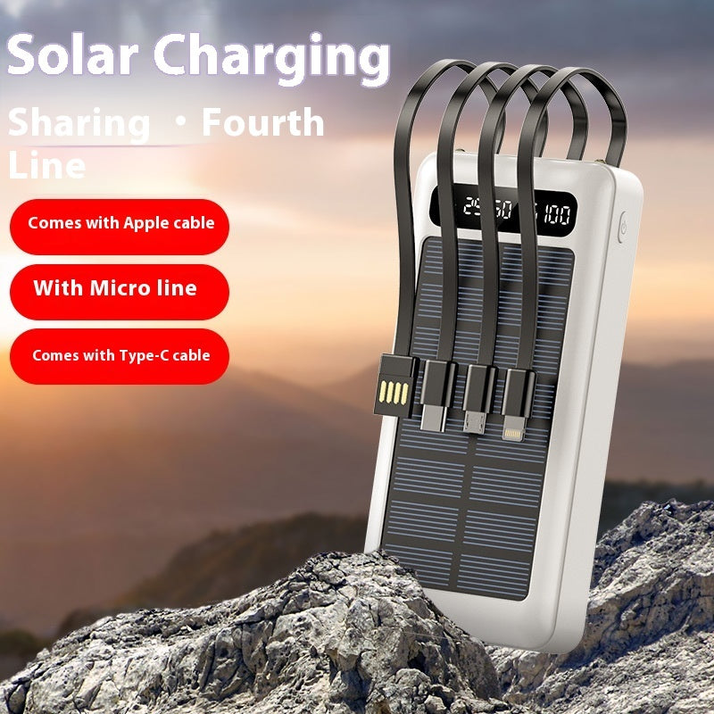 30000 MA Solar Cable Power Bank