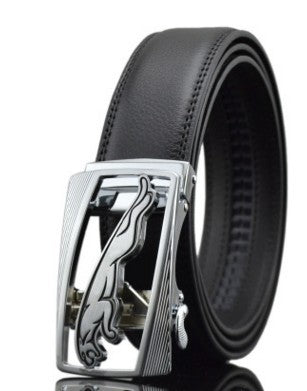 Men Automatic Buckle Leather Belt