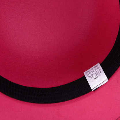 Women Faux Wool Bowler Fleece Hat
