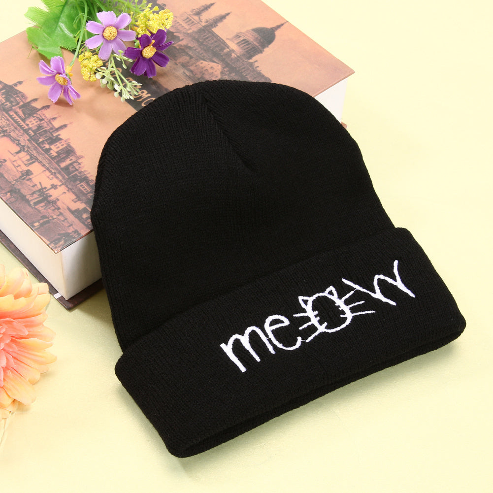 Women Casual Knitted Wool   Hip Hop Hat