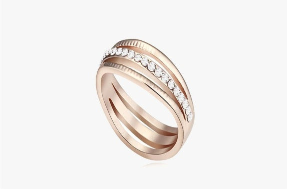Hate Late High-end Crystal Ring
