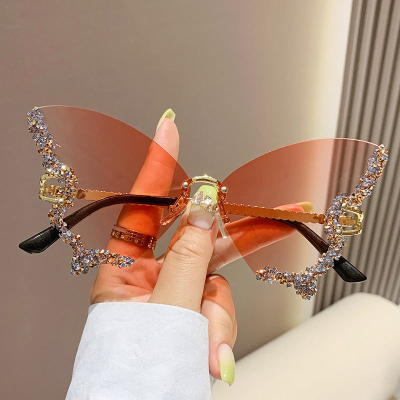 Women Luxury Diamond Butterfly Eyewear