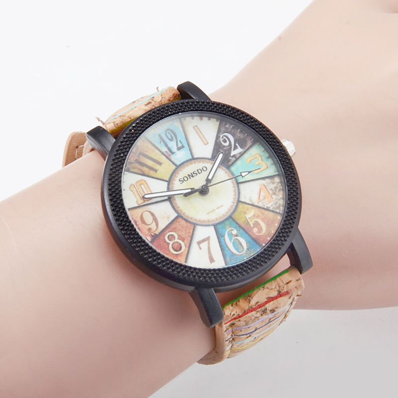 Women Casual Leather Wrist Clock Watch