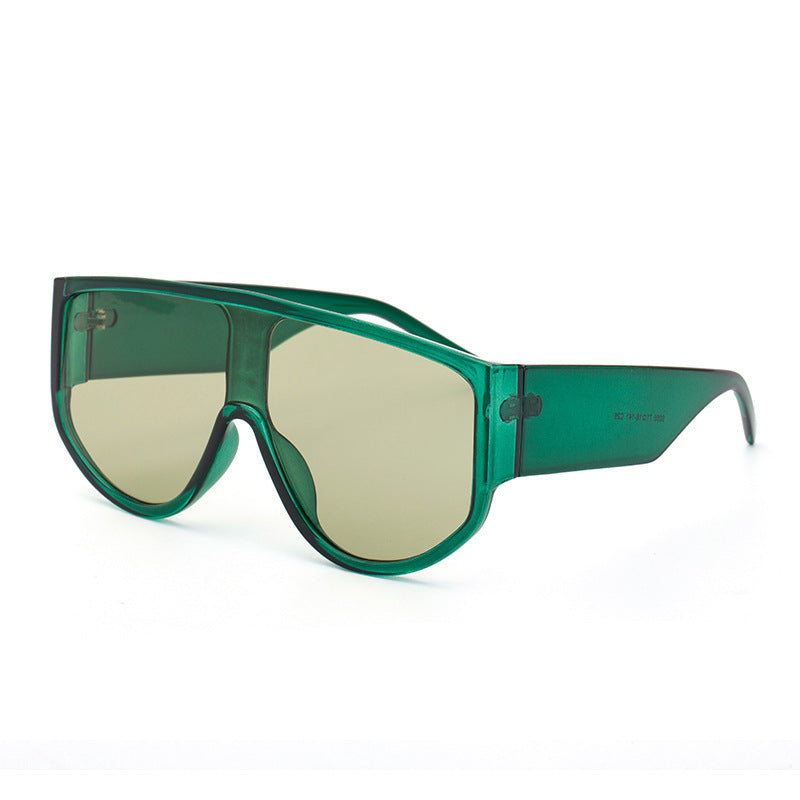 Women Oversized One Piece Round Sunglasses
