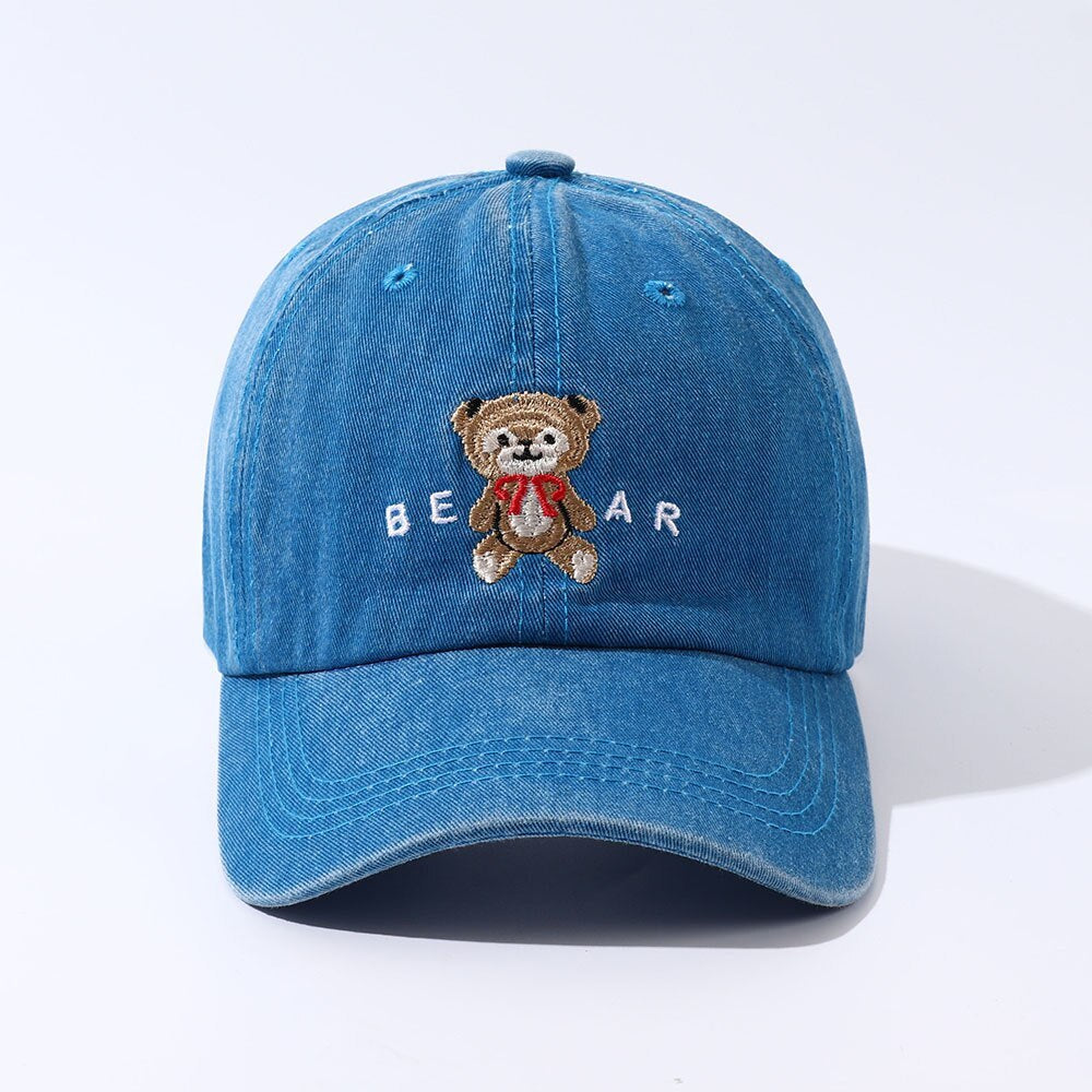 Women Bear Cartoon  Embroidery  Hip Hop Hats