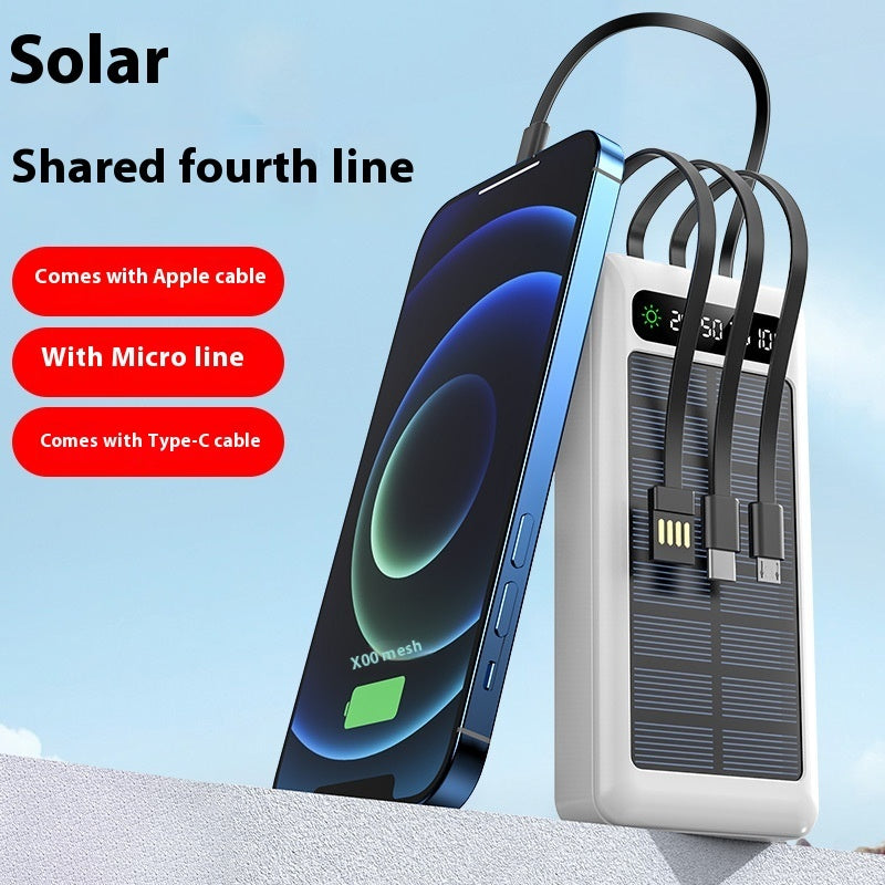 30000 MA Solar Cable Power Bank