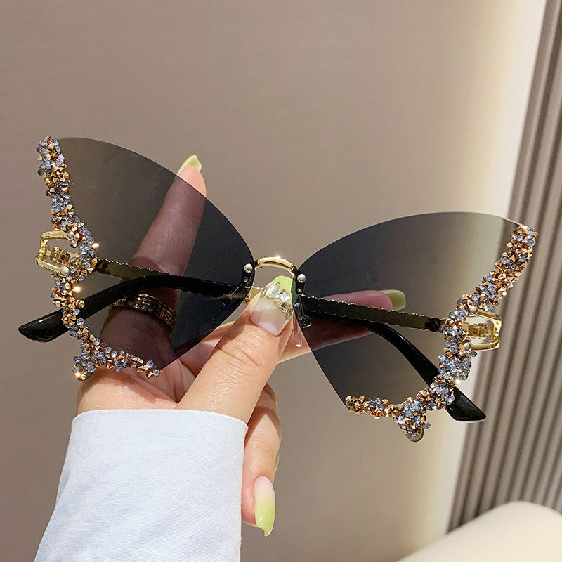 Women Luxury Diamond Butterfly Eyewear