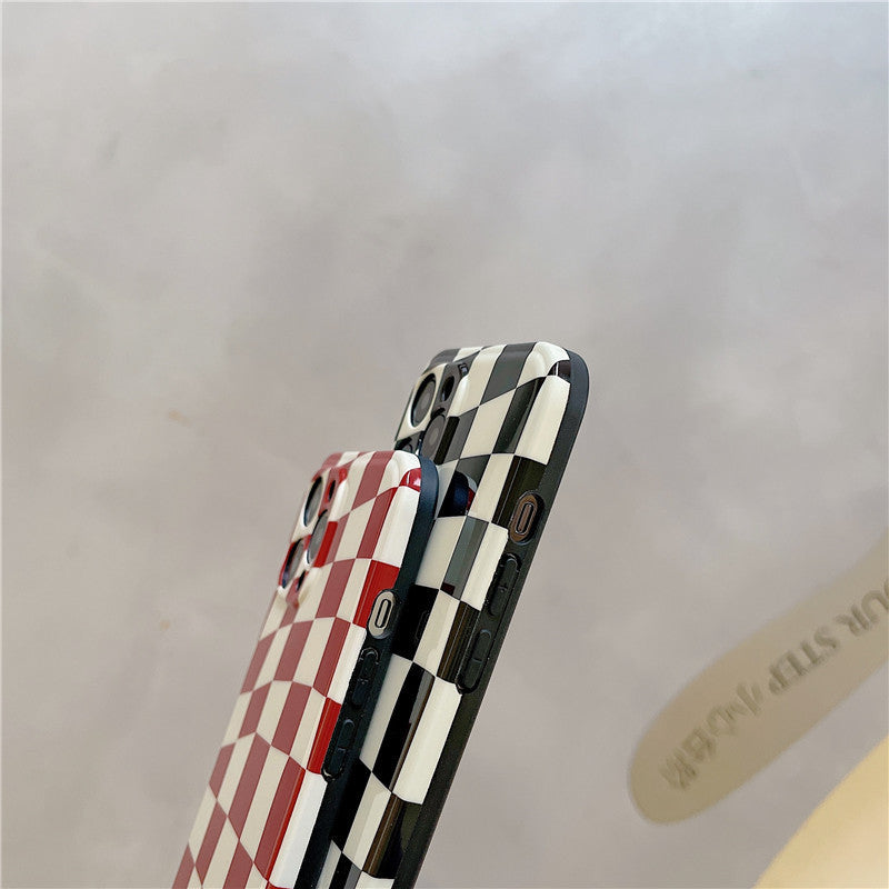 Ins Hanfeng Checkerboard Cell Phone Case