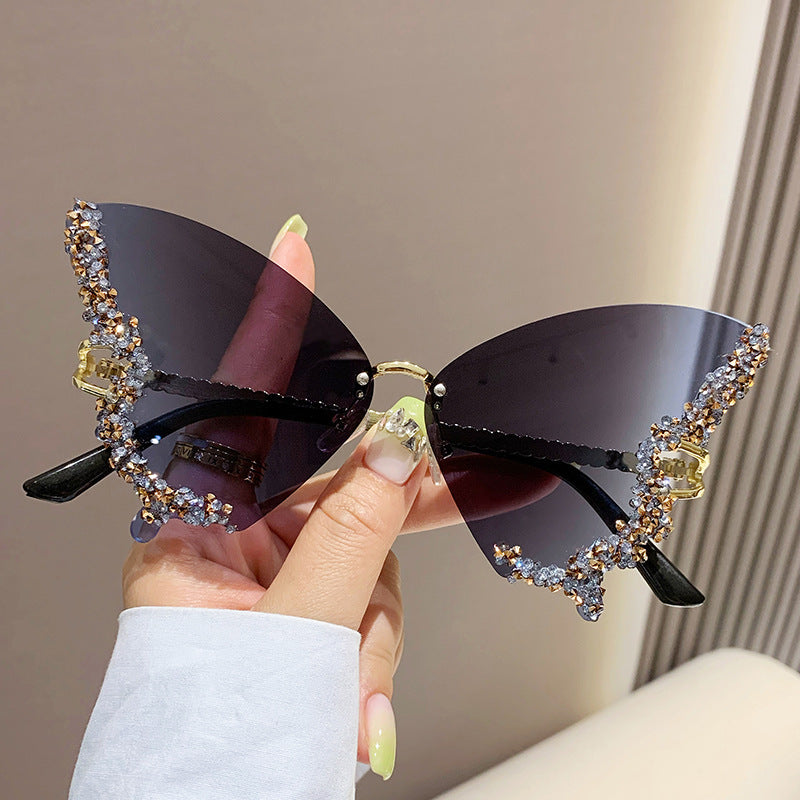 Women Luxury Diamond Butterfly Eyewear