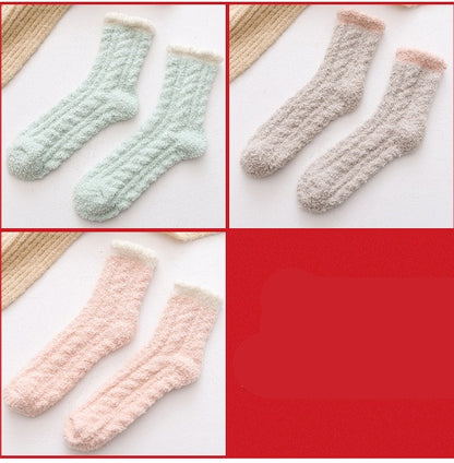 Women Fluffy Autumn Winter Warm Socks
