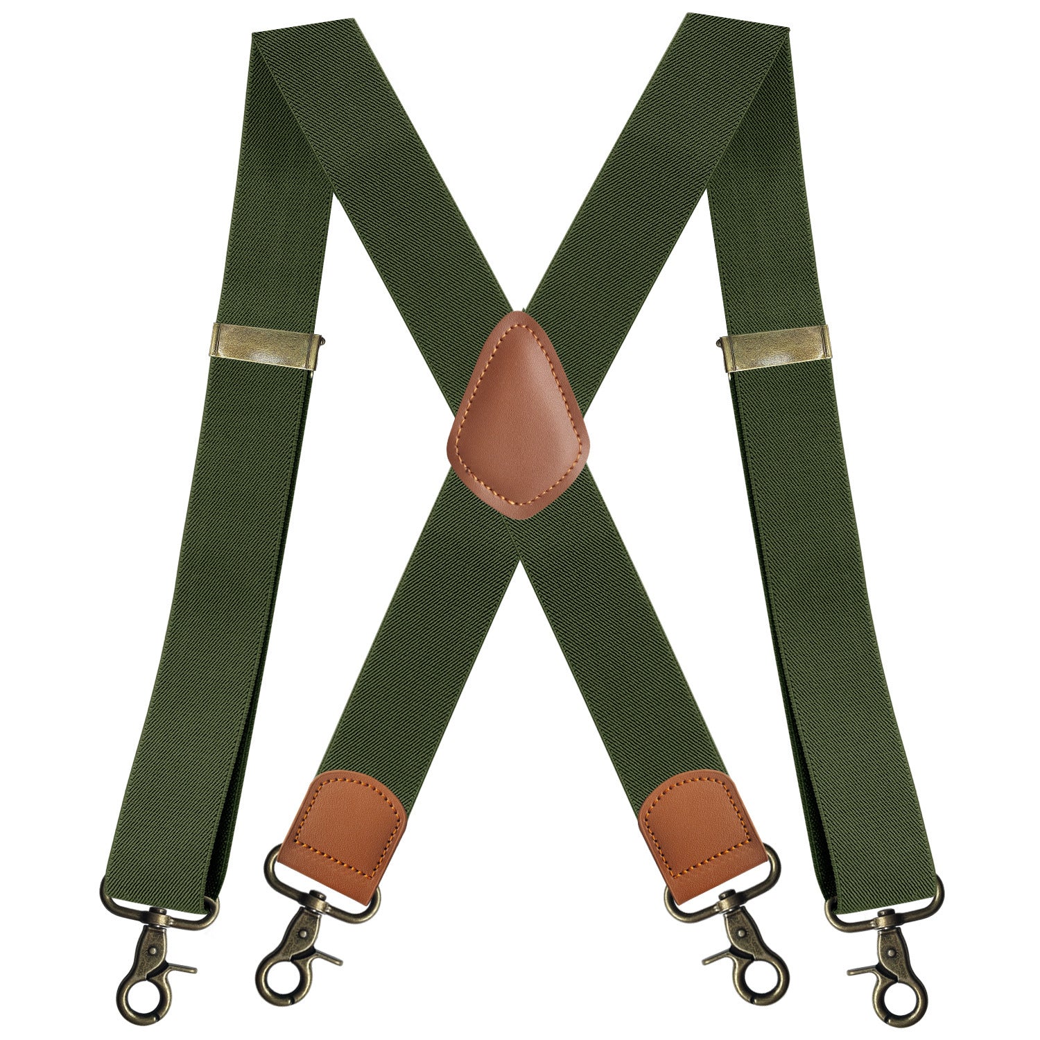 Elastic Elastic Straps X-type Suit Pants Suspenders Bronze Hook Buckle Strap Clip