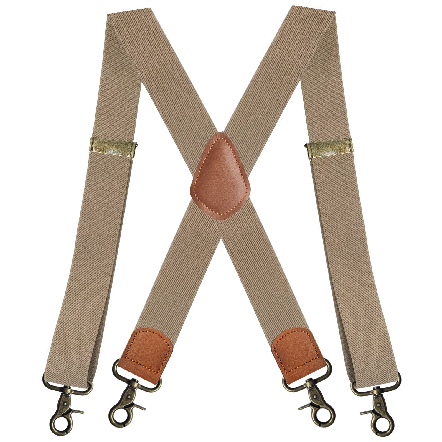 Elastic Elastic Straps X-type Suit Pants Suspenders Bronze Hook Buckle Strap Clip