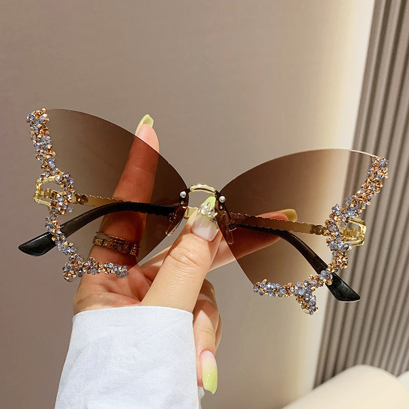 Women Luxury Diamond Butterfly Eyewear