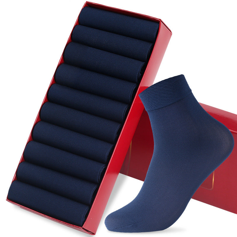Stockings Men's Ice Silk Mid-calf Length And Breathable Business Men Socks