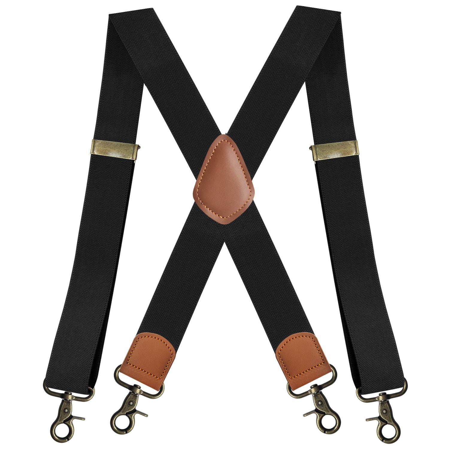 Elastic Elastic Straps X-type Suit Pants Suspenders Bronze Hook Buckle Strap Clip