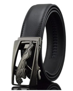 Men Automatic Buckle Leather Belt