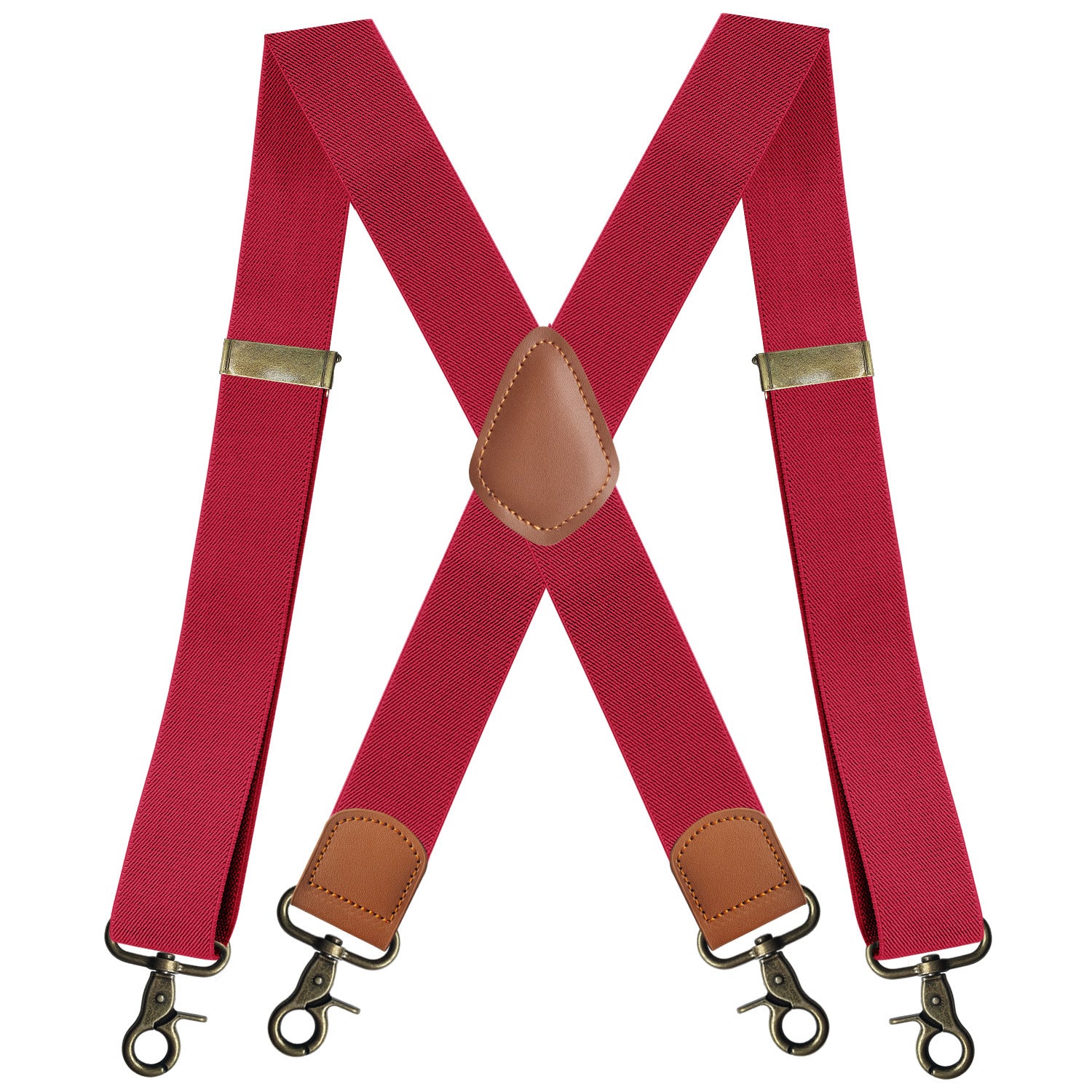 Elastic Elastic Straps X-type Suit Pants Suspenders Bronze Hook Buckle Strap Clip