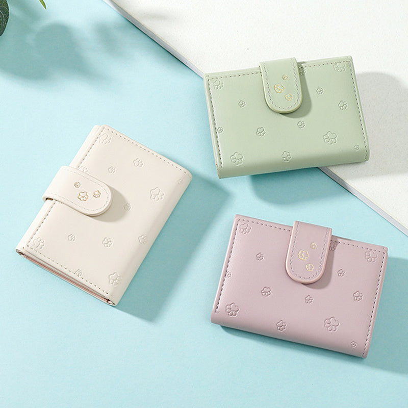 Women  Soft PU Leather Card Holder Purses