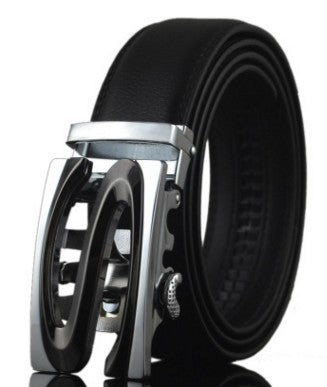 Men Automatic Buckle Leather Belt