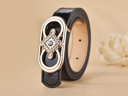Women Buckle Shape  Leather Belt