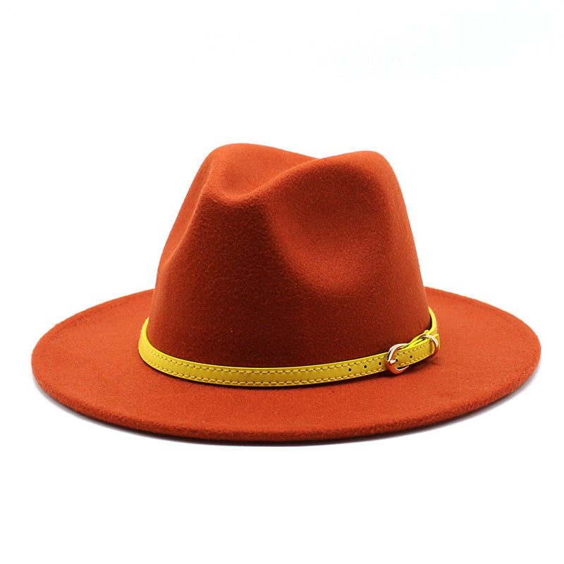Women Big Brimmed  Felt Woolen Hat